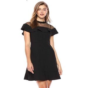 New Nanette Nanette Lepore  W/Mesh Yoke & Flounce